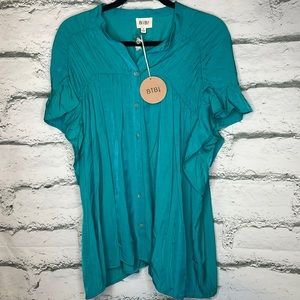 Bibi button down top NWT size Small